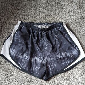 Nike Women's Tie-Dye Black and White Athletic Shorts
